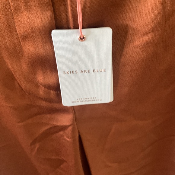 Skies Are Blue sz XS Suit Set Blazer Pants NWT Satiny look - Picture 12 of 15